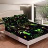 Cartoon mushroom pattern mattress four-piece bedding set bedroom dormitory bedding decoration