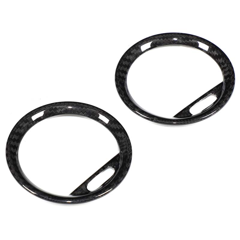 

For 08-15 Fiat 500/Abarth Real Carbon Fiber Car Center Console Side Air Outlet Decorative Frame Sticker Car Interior Accessories