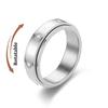 Copper Color Spinning Anxiety Rings for Men Women Star Moon Relaxing Ring 2025 Stainless Steel Anti Stress Rings Knuckle Zircon