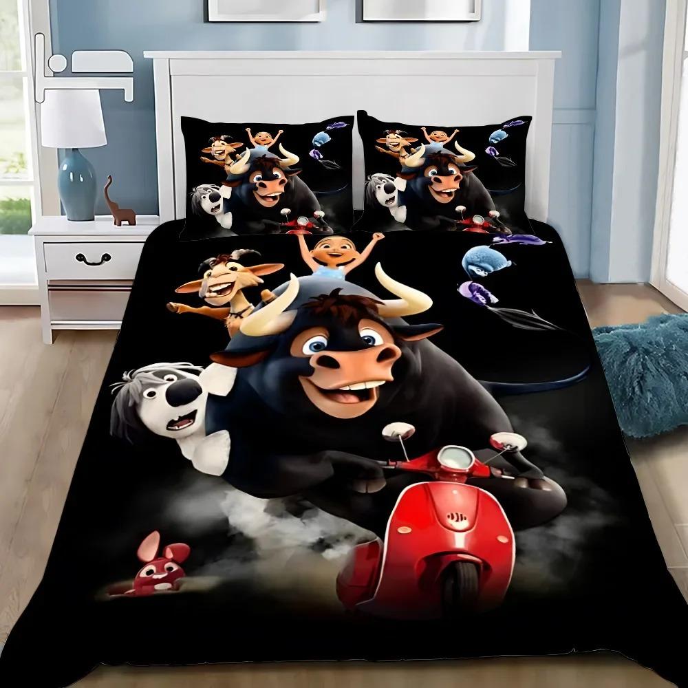 Exquisite 3D F-Ferdinand Wallpaper Cartoon Bull Digital Printing Bedding Set Duvet Cover Comforter Bed Girl Boys Gift