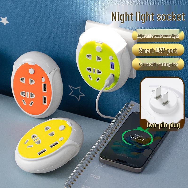 Multi-functional USB Power Strip with Two-hole Converter for US, Japan, Vietnam, Laos, Mexico, Panama