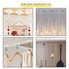 2pcs Self Adhesive Ceiling Hooks No-Drill Sticky Eye Hooks Multifunctional Wall Hooks  LED Light
