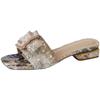 Dicke Absatz Damen Sandalen Sommer Hausschuhe Außenbekleidung Sohle Damen Strassschuhe Damen Freizeit Sandalen Styles