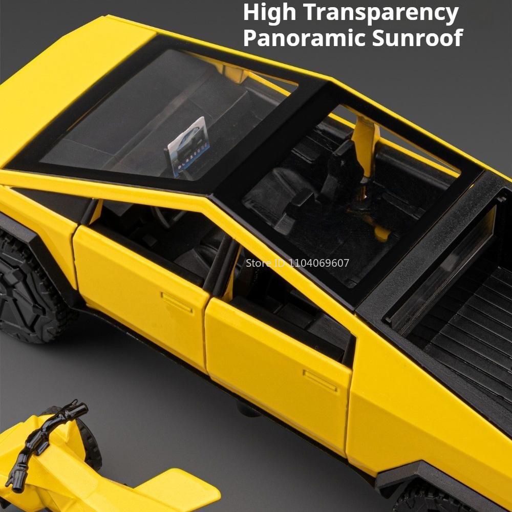 1:32 Pickup Alloy Cars Models Diecast Toys Pull Back Light Music Miniature Vehicles Doors Opened Police Car Kids' Edutainment