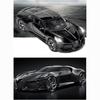 1:32 Modellautos von Bugatti La Voiture Noire, Spielzeug zum Zurückziehen aus Zinklegierung mit Ton und Licht für Kinder, Jungen und Mädchen, Fahrzeugsammlung, Nachbildung von maßstabsgetreuen Automodellen