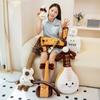 50Cm Smiling Face Musical Instrument Plushie Stuffed Cartoon Guitar Piano Plush Pillow Stuffed Decoration Present