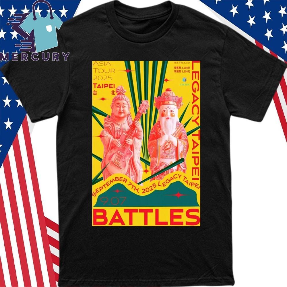 Battles Sep 7 2025 Egacy Taipei Concert Poster Shirt Unisex T-Shirt L