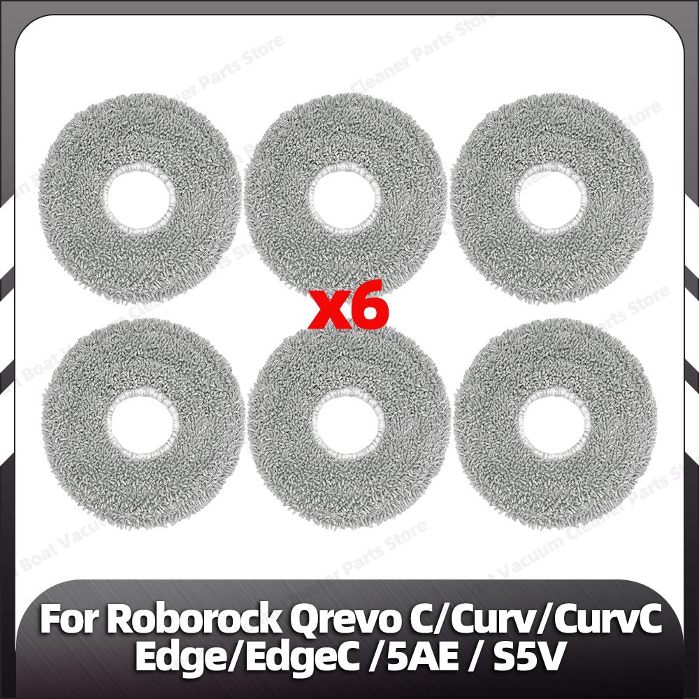 Compatible for Roborock Qrevo C / Curv / CurvC / Edge / EdgeC / 5AE / S5V Main Side Brush HEPA Filter Mop Pad Dust Bag Parts