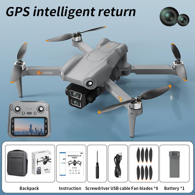 Professional L300 MAX 4K HD drone with large color screen, 5G GPS, WiFi, FPV, brushless camera, RC quadcopter, toy drone, 3KM ra