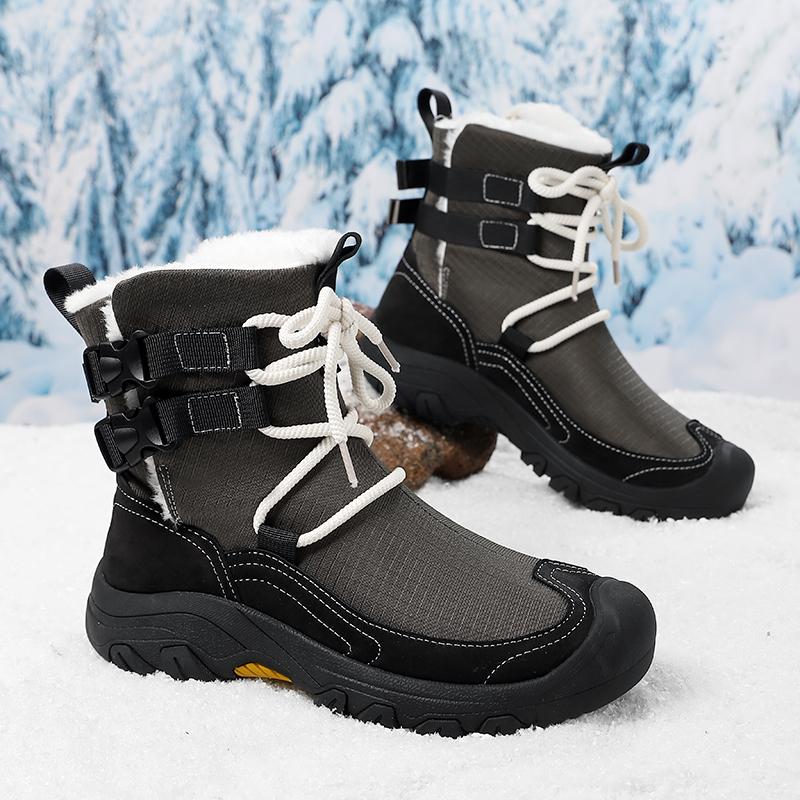 Winter Outdoor Waterproof Men's Snow Boots Russian Style Ankle Boots for Men