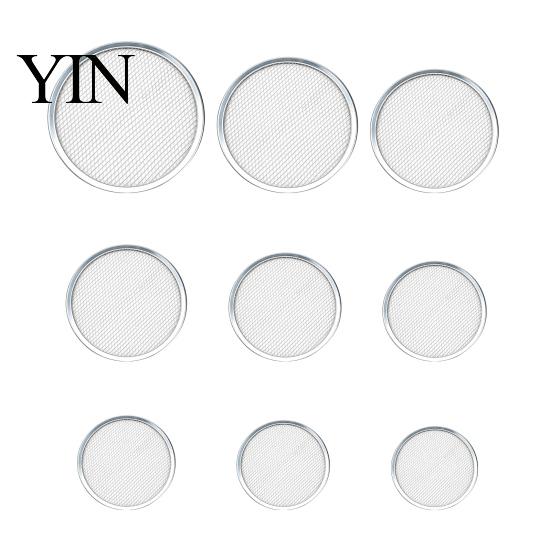 Pizza Baking Equipment Aluminum Alloy Screen, Non Stick Mesh Pan, Cooking Griddle Screen Round Crisper Tray for Oven Home Kitchen Restaurant