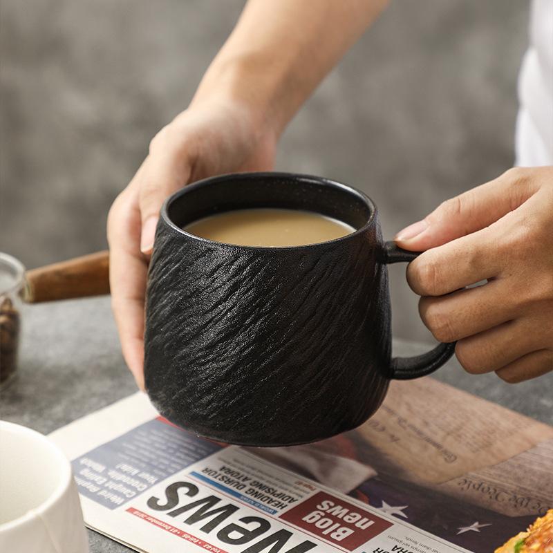 Light Luxury Ceramic Beverage Mug Household Vessel for Milk Coffee Afternoon Tea Stylish Couple Daily Drinking Table Cup