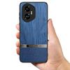 For Honor 400 Pro 5G (Global) Case Wood Texture Leather+TPU Protective Phone Cover