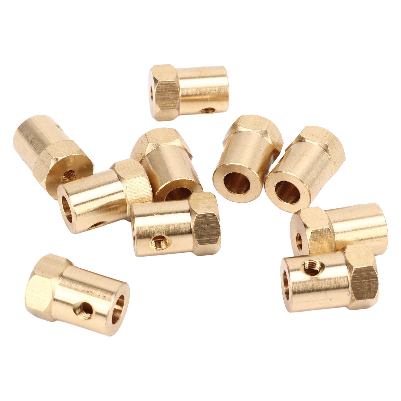 

Hex Shaft Coupling 6mm Brass Flexible Coupler Joint for RC Motor Car Tires Shaft 10pcs