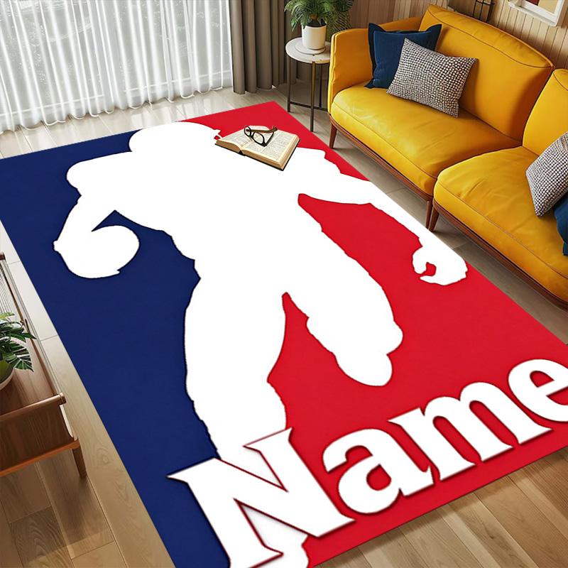 Custom Football Player Area Rug Living Room Nonslip Soft Carpet For Bedroom Game Playroom Sofa Office Home Decor Doormat Christmas Gift C10372