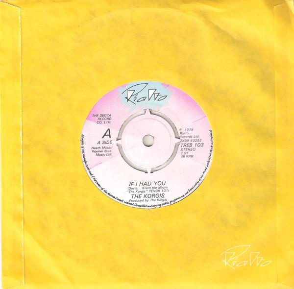 

7inch Record KORGIS - If I Had You TREB103 Rialto 1979 UK Dance & Electronica Used