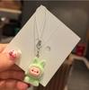 1 stk Søtt Ryggsekk Anheng Flokket Kanin Labubu Telefonkjede Nøkkelring Øretelefonetui Hengesnor Anti-Tapt Lanyard Veskedekor