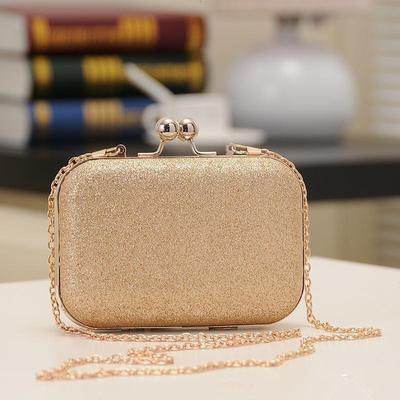 Spring New Style Women's Banquet Clutch Mini Clip Dinner Bag Chain Bag Holding One Shoulder Crossbody Bag