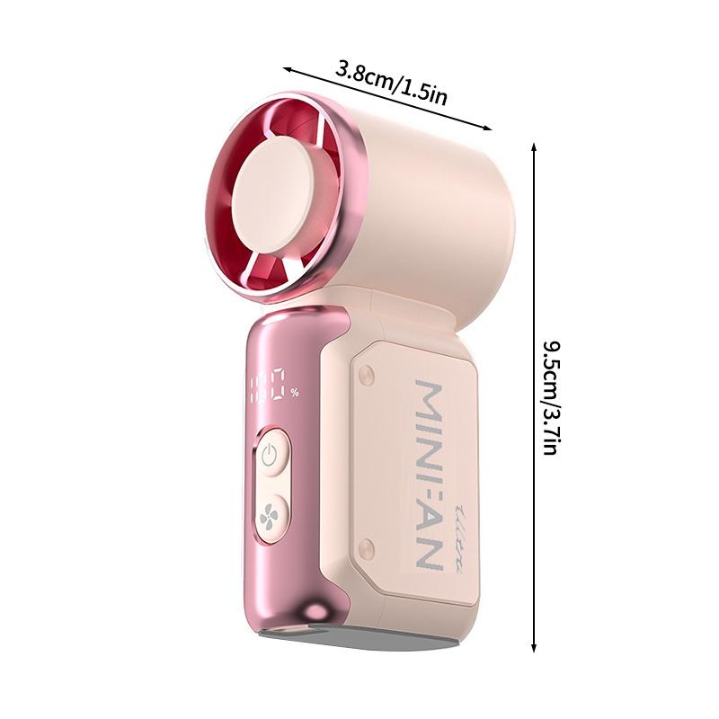 Mini Bladeless Handheld Fan USB Rechargeable Hand Fan Portable Personal Highspeed Fans Electric Eyelash Fan for Camping Outdoor