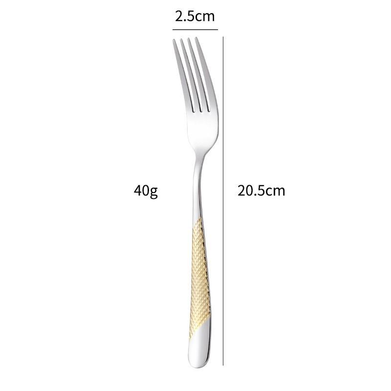Star Diamond Stainless Steel Tableware Knives, Forks and Spoons Five-piece Set Light Luxury Simple Western Food Steak Knives, Forks and Spoons