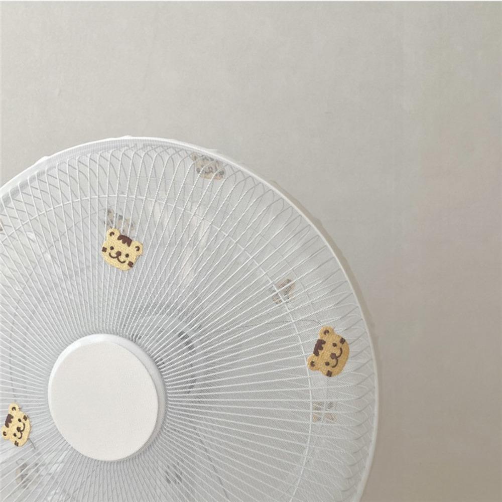 Waterproof Round Electric Fan Cover Bear Embroidery Electric Fan Dust Bag  Office