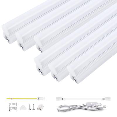 Apparecchio di illuminazione fluorescente LED integrato, luminoso, a risparmio energetico, 20W, 57cm, tubo dritto T5, bianco luce diurna, alta luminosità, 1350LM, 9.5W,