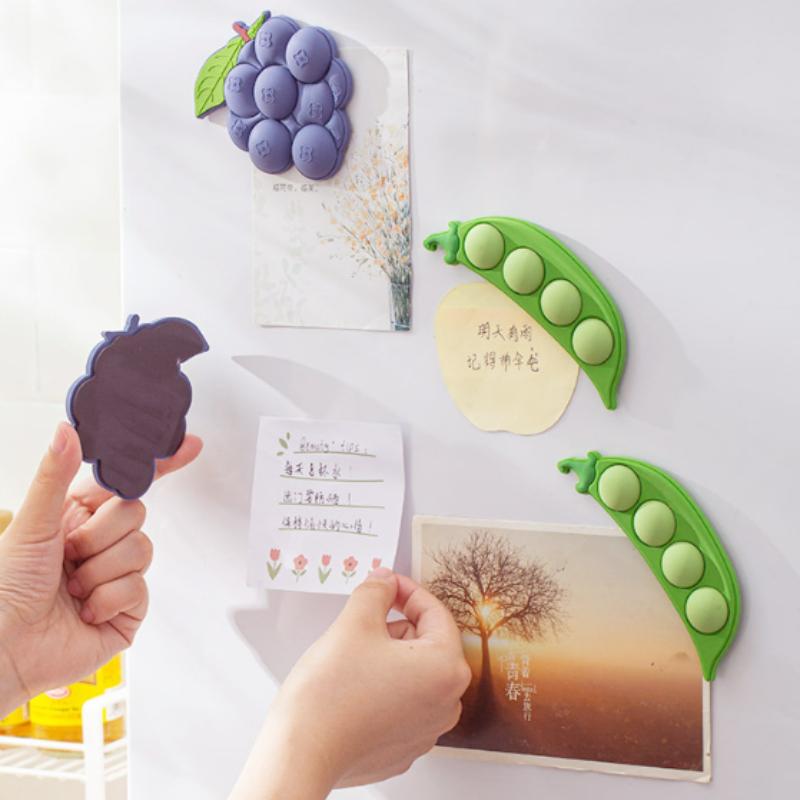 Cute Creative Refrigerator Magnet Acrylic 3D Fruit Suction Cup Magnetic Stickers for Home Decoration Student Daily Magnets