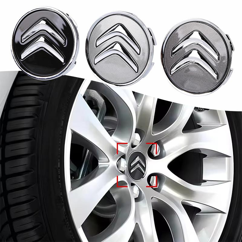Auto Radnabe Abdeckung Mittel Emblem Ersatzkappe Zubehör für Citroen C4 C3 C5 C5X e-C4 X e-C3 C-Crosser C-Elysee C1 Berlingo C6 aik256