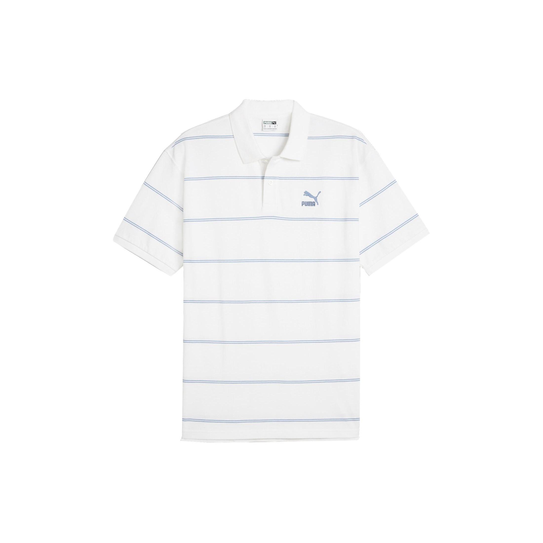 PUMA TEAM Polo Shirt  White Blue  Men s 627122-02 XL