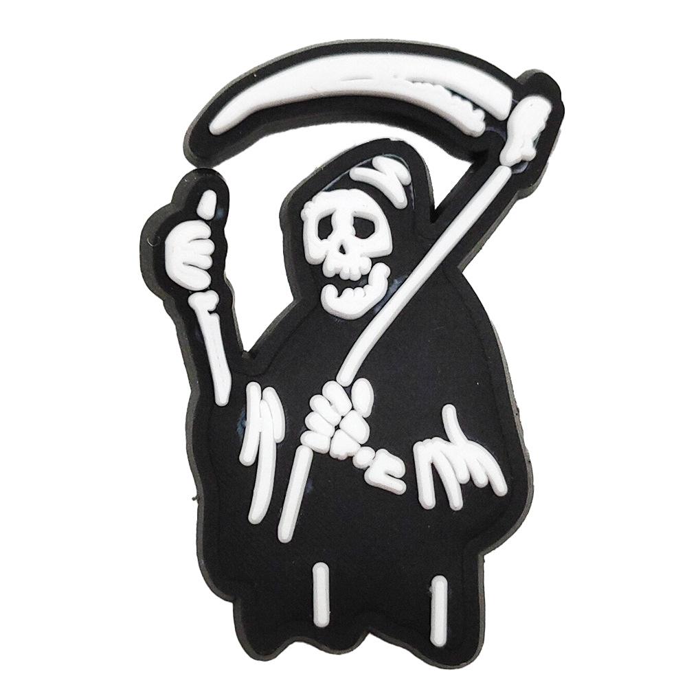 Black & White Halloween Punk Metal Rock Croc Shoe Charms