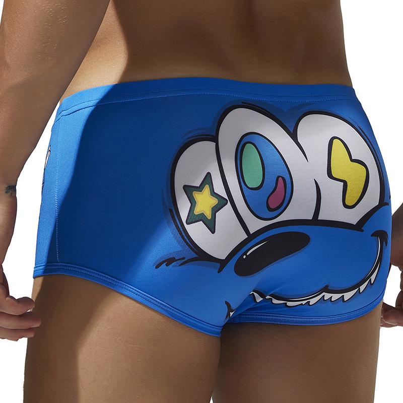 SEOBEAN Hipin Herren Trendige Cartoon Boxer Briefs - Atmungsaktive Jugend 4-Eck-Shorts