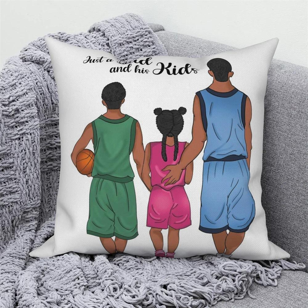 Pillowcases Home Sofa Decorative Throw  Dad and Kids Cushion Covers