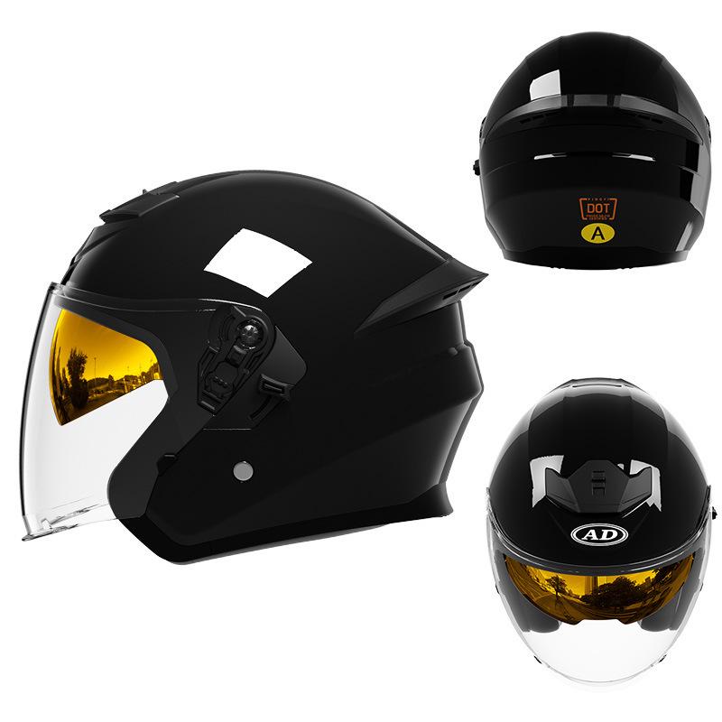 AD 3C Certified Electric Motorcycle Half Helmet for Men & Women - Summer, Breathable, and Safe