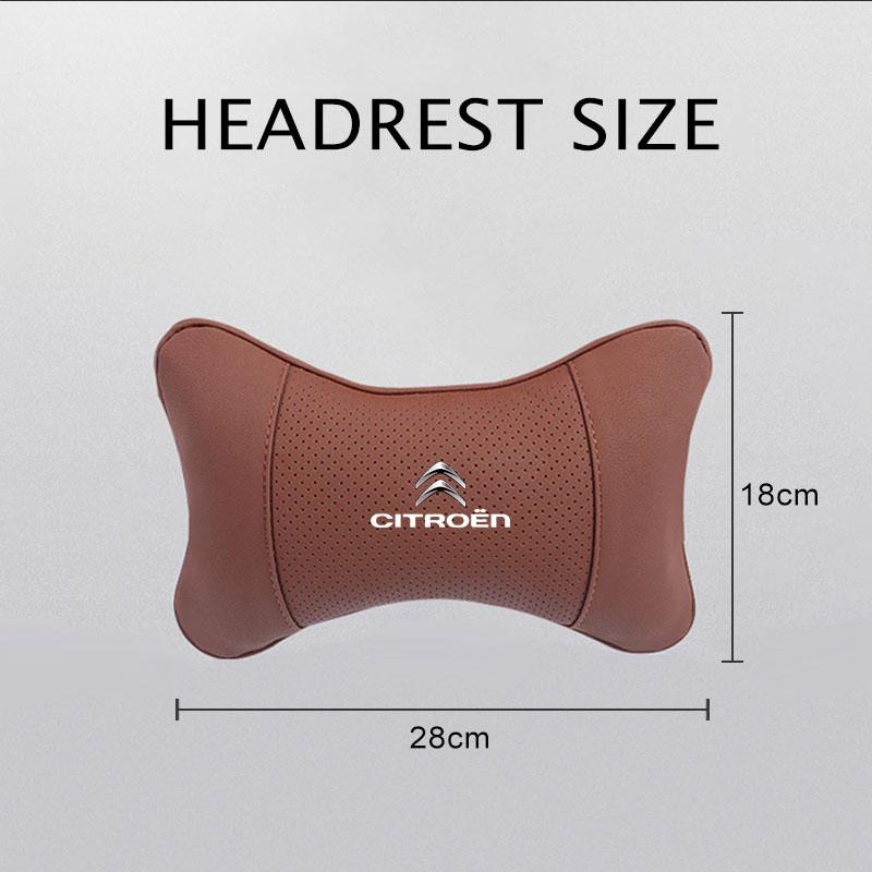 1Pcs Car Seat Headrest Auto Logo Neck Pillow For Citroen C1 DS3 C2 C3 Vts C4 Saxo C4L C5 C6 C8 Xsara C3-XR Picasso Berlingo