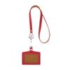 [COGURE] Cogure ID-Kartenetui, ID-Kartenhalter, Leder, Horizontal, Ausweishülle, Namensschild, Nackenband, Pendler-Ausweishalter, Leder, mit ausziehbarem Band