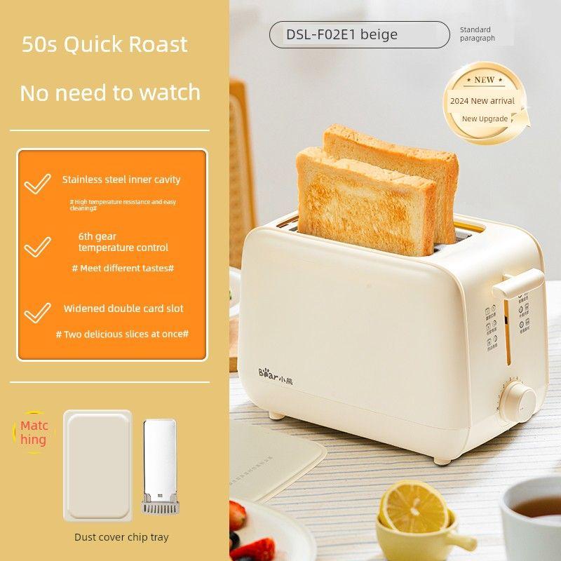 

Bear For Home Heating Automatic Toast Toaster Creamy-white [with dust cover]]
