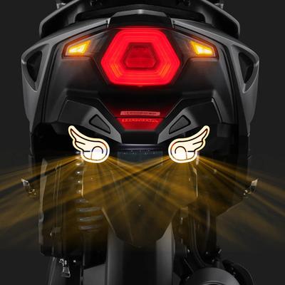 LED Motorcycle Lights Double Wings Motorcycle Warning Lights 2-Modes High Brightness Warning Lamp Decorative Shockproof Flashing