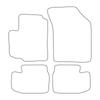 [BLM]SU005 Red - Set of Velour Floor Mats To Fit Fiat Sedici 2005-2014 - Red Trim