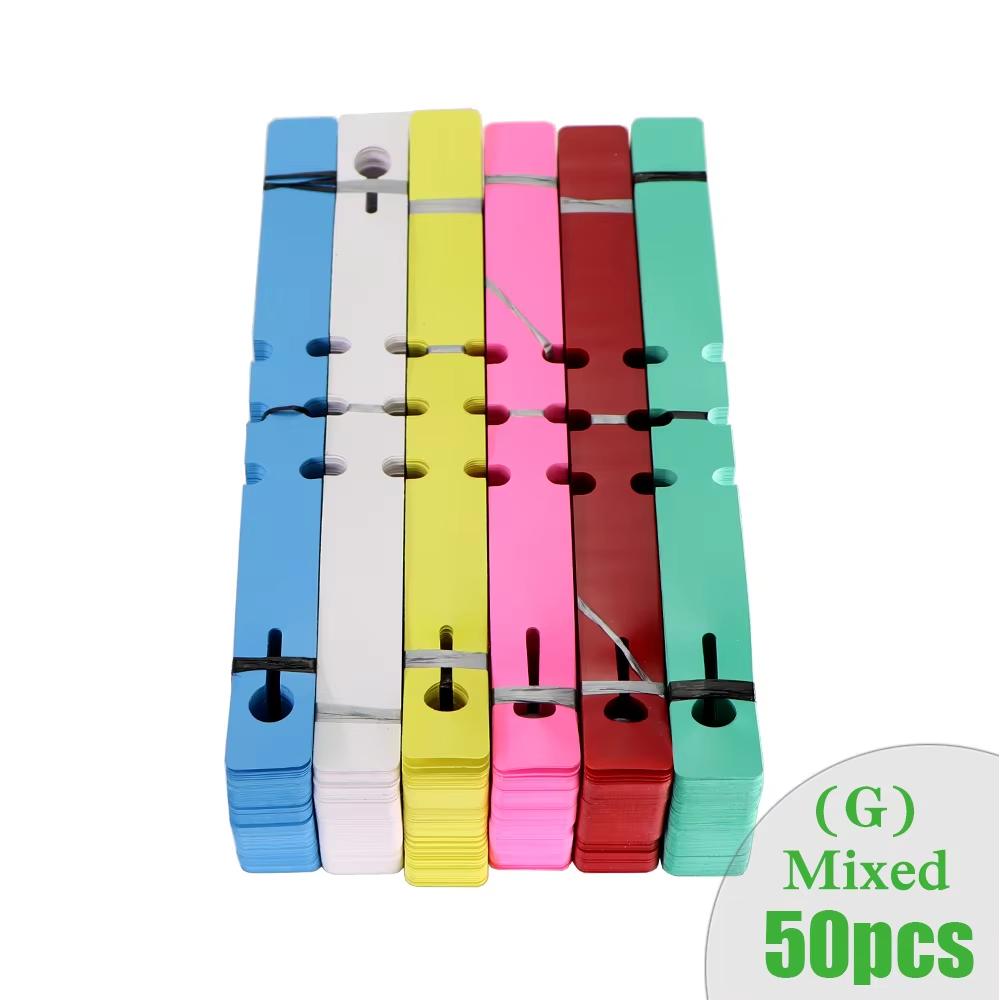 

50pcs Garden PVC Reusable Suspension Nesting Plant Seedling Identification Label Plastic Material Hook Type Waterproof Logo Ring