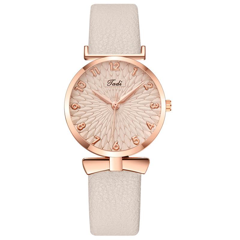 Pu Leather Strap Wristwatch Quartz Watches for Women Clock Watch Gift