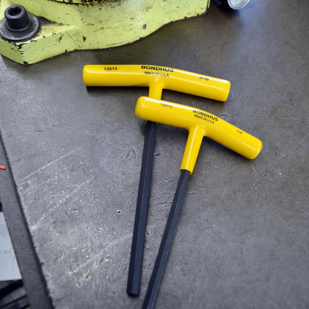 BONDHUS Set hexagonal negru de 10 [] Set mâner T, vopsit, (3/32, 7/64, 1/8, 9/64, 5/32, 3/16, 7/32, 1/4, 5/16, 3/8 inch) HTX10/S Nr.13390