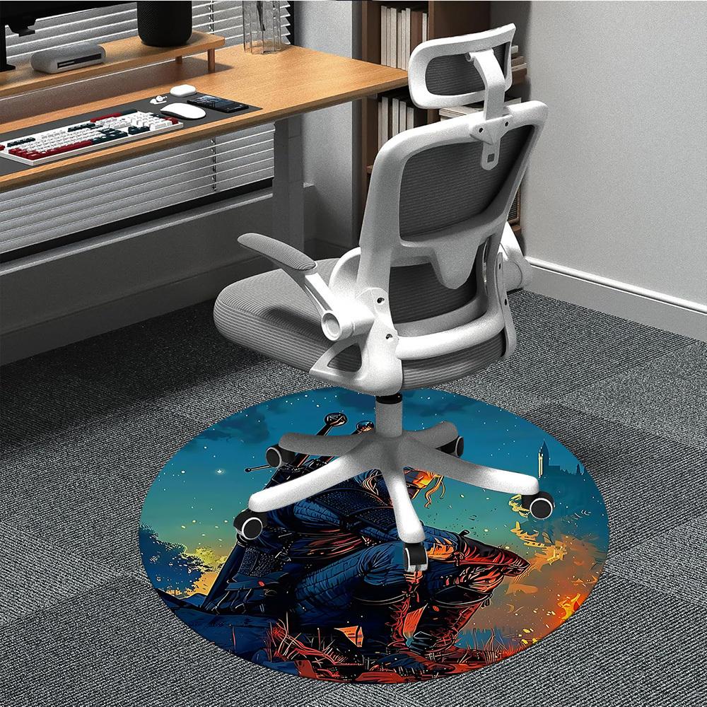 

1PC The Witcher Office Round Area Rug, Indoor Mat Suitable For Office, Under Office Chairs Bedroom Living Room Home Decor DT1212100 80cm by 80cm