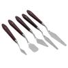 5Pcs Palettes Knife Ergonomic Handle Thick Flexible Blade Good Corrosion Resistance Abstract