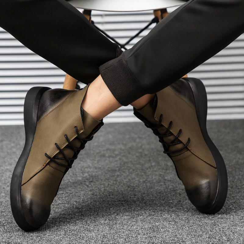 Botas de algodón para hombre botas de herramientas para exteriores altas  para ayudar con el tamaño grande más terciopelo para mantener el calor  comprar a buen precio — entrega gratuita, reseñas reales