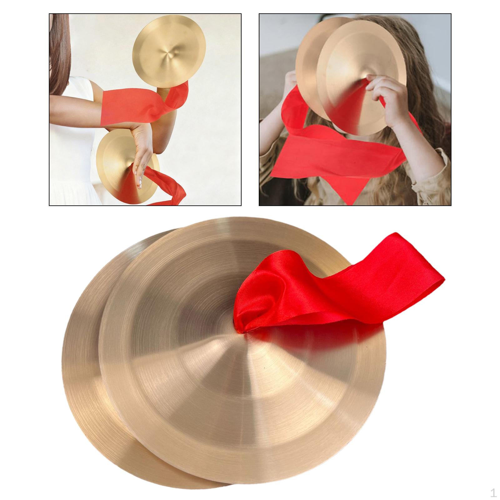 Hand Cymbals Finger Percussion Instrument Musical Toys for Stage Dance Activities 9cm