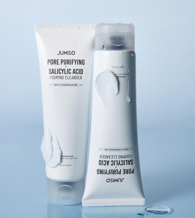 JUMISO Pore-Purifying Salicylic Acid Cleansing Foam 120ml – Deep Cleanser for Oily Skin