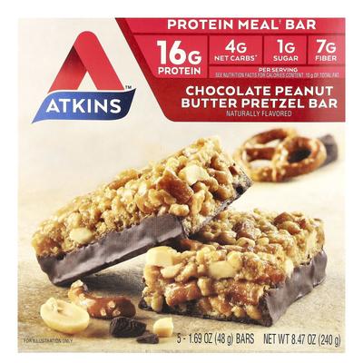 Chocolate Peanut Butter Pretzel Bars, 5 Bars, 1.7 Oz (48 G) Each