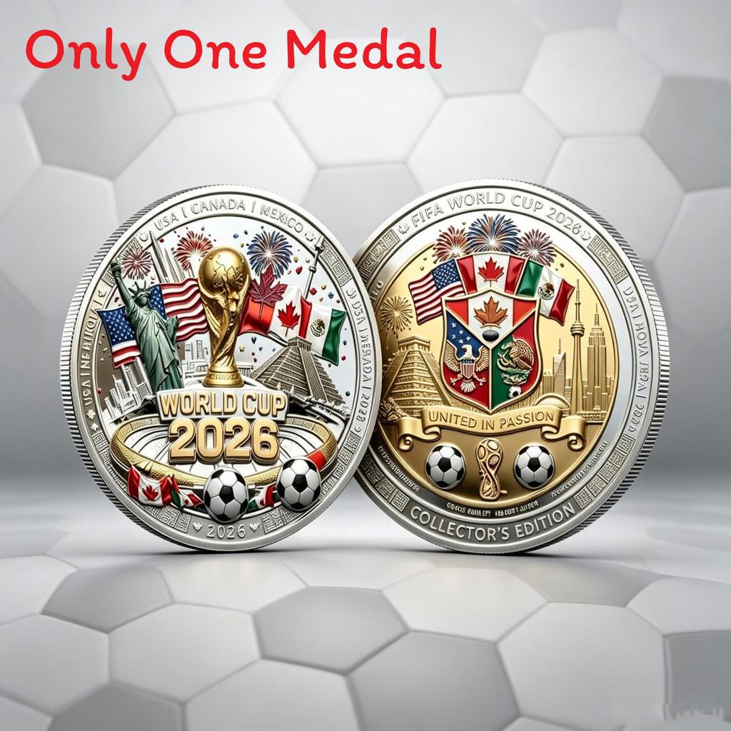 Global Football Cup Collectors Medal With 3d Relief Alloy For Sports Fans