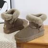 New Style of Warm Snow Boots for Women, with Fleece Cotton Shoes and Ankle Boots