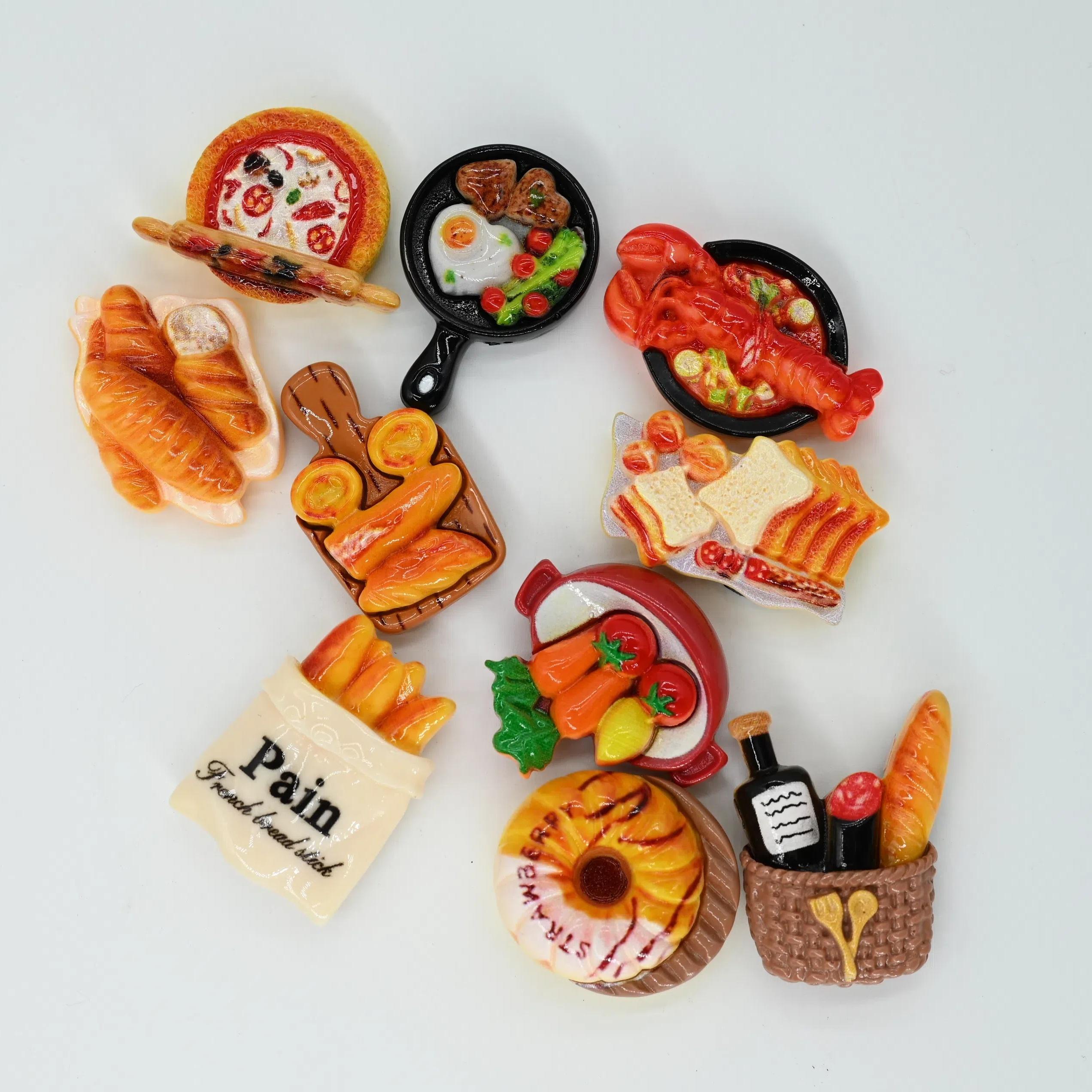 

Упаковка из 5 штук, ассорти из 3D креативных магнитов на холодильник с тематикой еды, пластиковые декоративные магниты на тему кухни, прямоугольные кухонные магниты